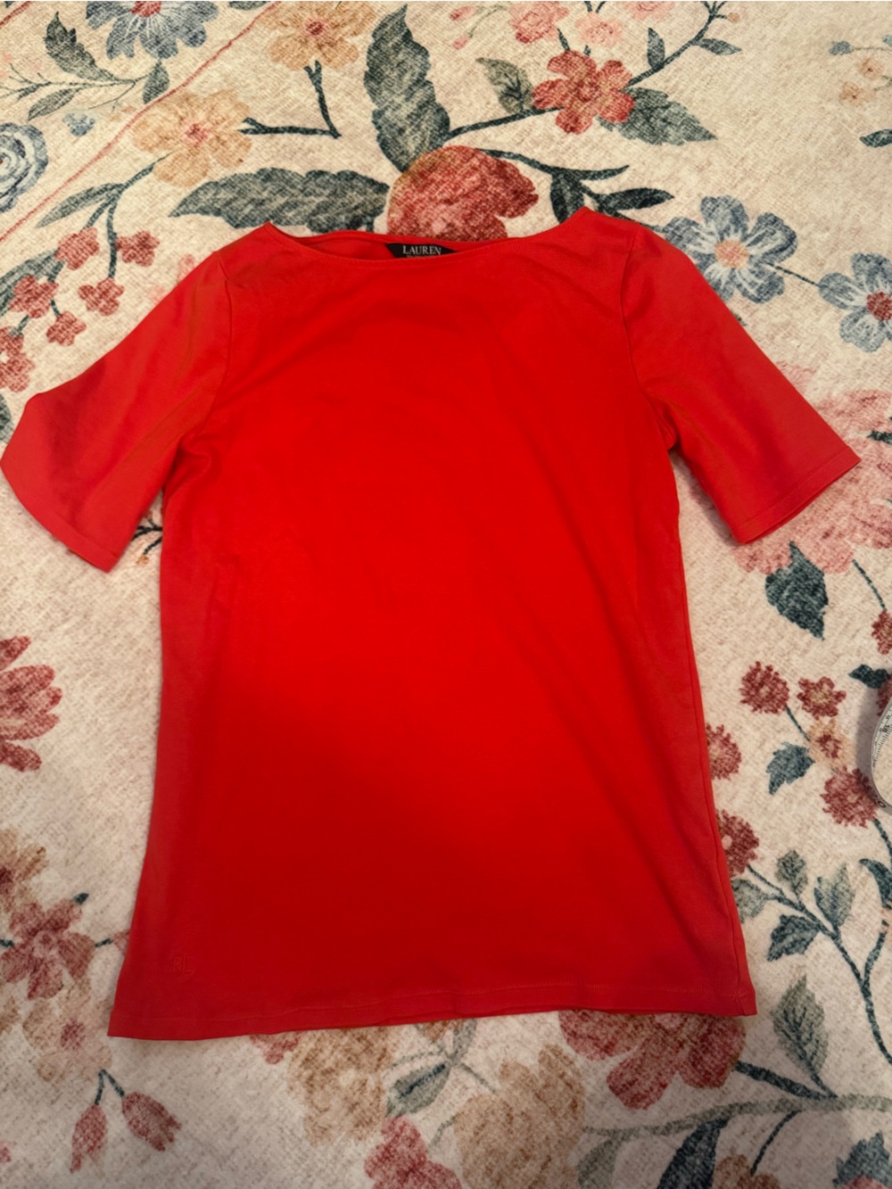 Lauren Ralph Lauren Vibrant Red Short-Sleeve Crewneck Tee